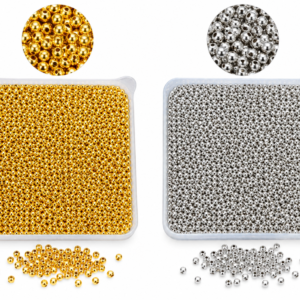 Metal Ball Beads – Golden & Silver Round Beads for Jewelry Making