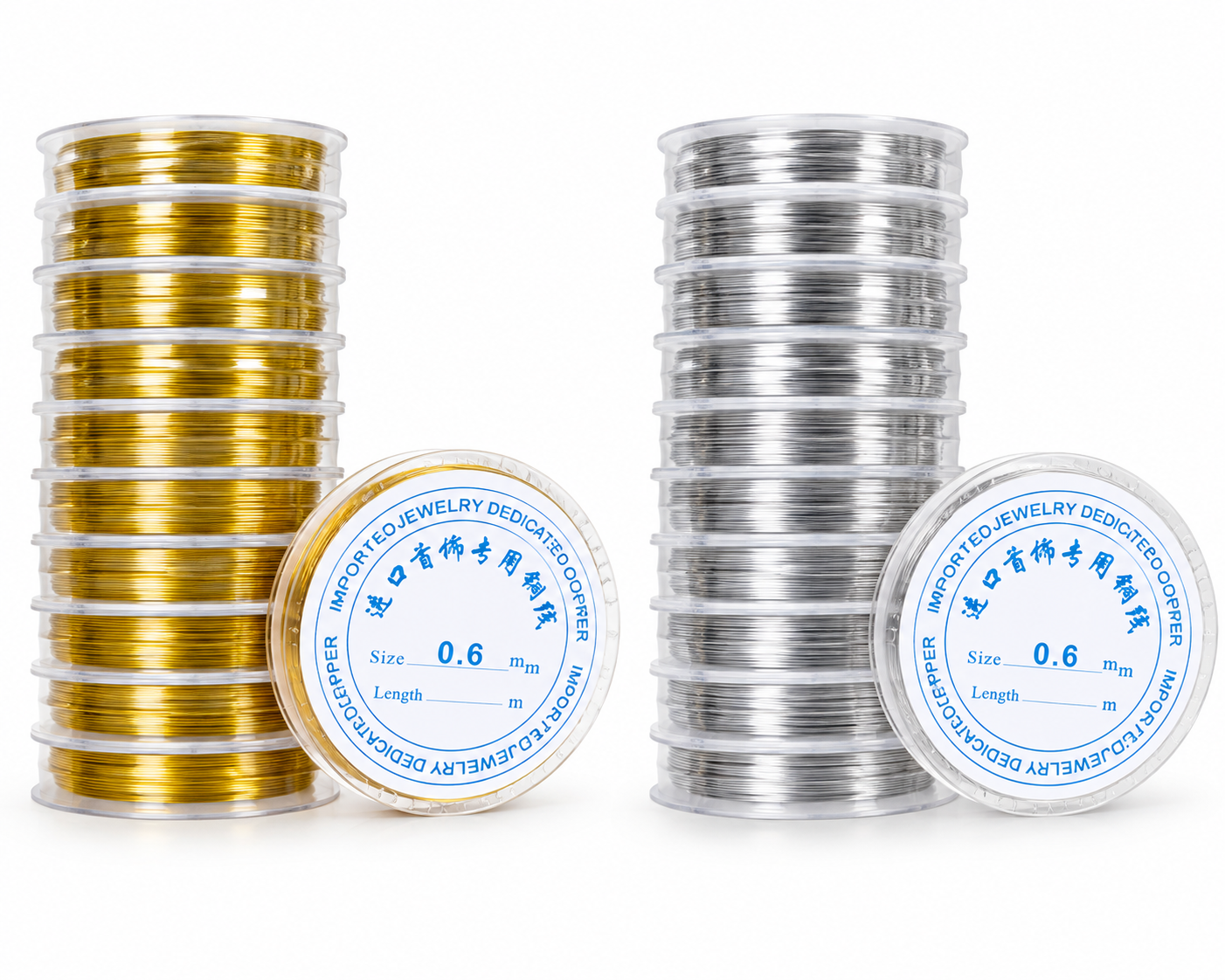 Jewelry Making Wire 0.4mm/ 0.8 – Golden & Silver Copper Wire for DIY Jewelry