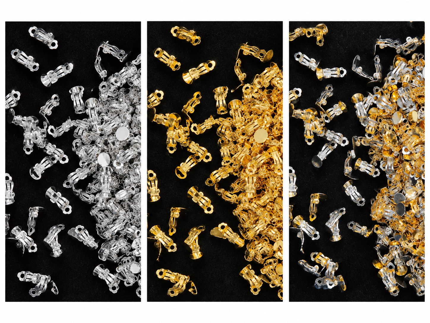 Earring Clip Findings – Silver & Golden | Jewelry Making Supplies