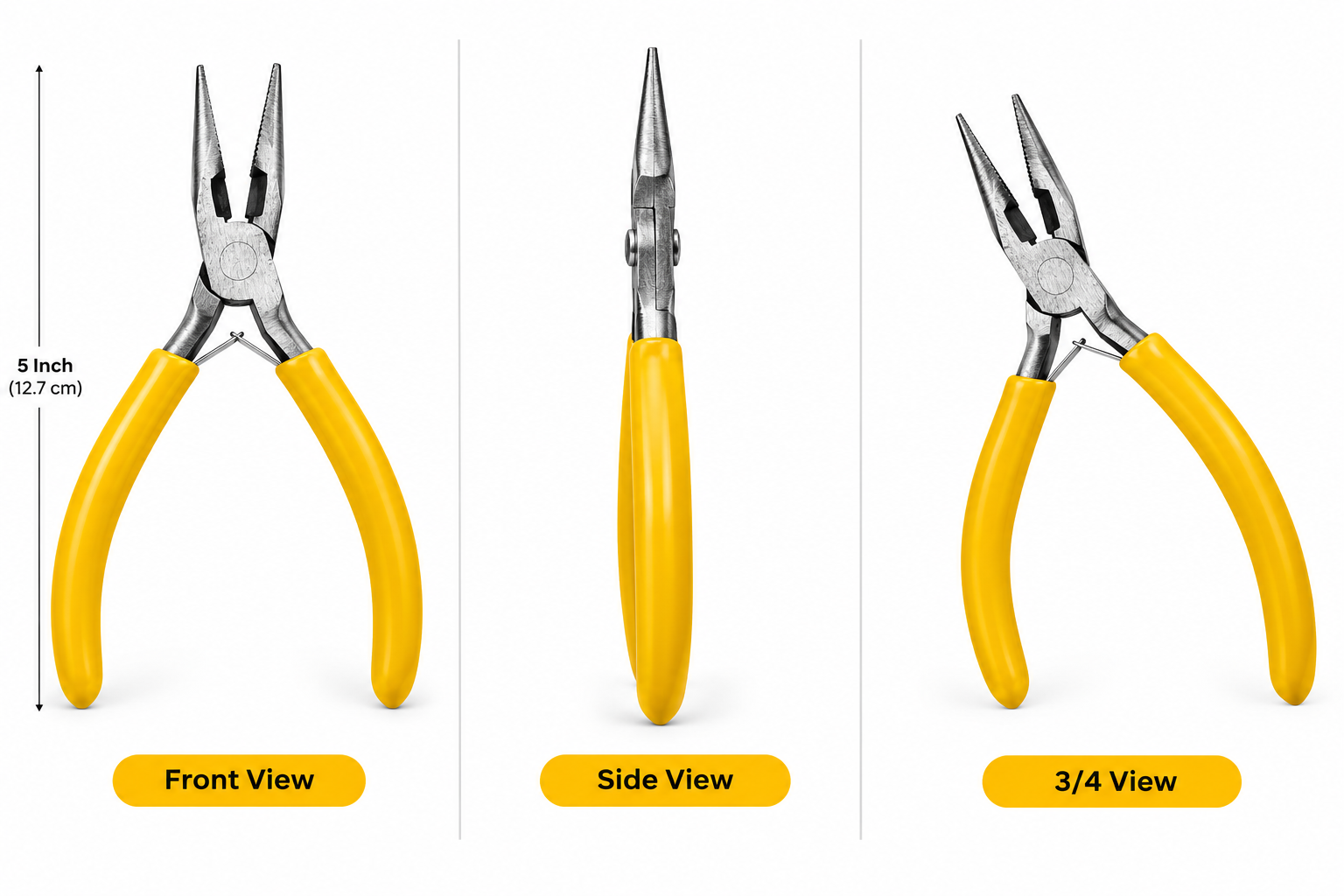 5 Inch Nose Pliers – Precision Needle Nose Pliers for Jewelry Making & Wire Work