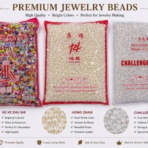 Premium Jewelry Beads | Colorful, Pearl White & White Beads for Jewelry Making