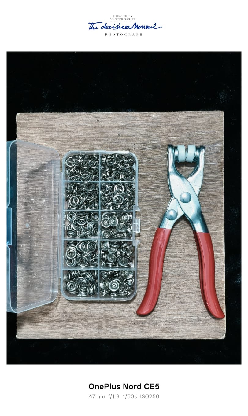 Snap Button Pliers Kit with Metal Snap Fasteners | Press Stud Installation Tool for Sewing & DIY Crafts