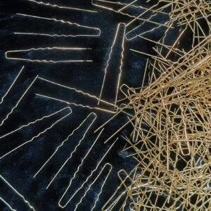 Golden Wavy Hair Pins | U-Shaped Bobby Pins for Hair Styling & Accessories