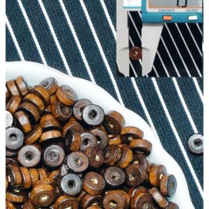 button 8mm Wooden Beads | Natural Wood Spacer Beads for Jewelry Making & DIY Crafts