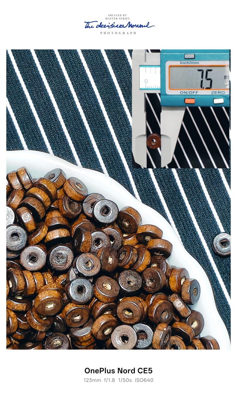 button 8mm Wooden Beads | Natural Wood Spacer Beads for Jewelry Making & DIY Crafts