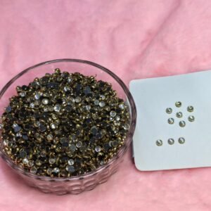 4 mm round Kundon Stone Fitting | Golden Stone Setting for Jewellery Making