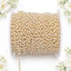 3mm Golden Pearl Chain for Jewelry Making | Gold Colour Pearl Bead Chain Made in China