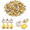 Mini Drop Shape Resin Stone 3×6 mm | Gold & Silver Jewellery Stones