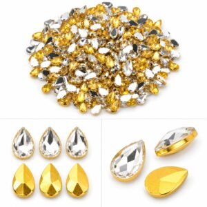 Mini Drop Shape Resin Stone 3×6 mm | Gold & Silver Jewellery Stones