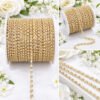 Golden Pearl and White Stone Chain for Women | Elegant Gold-Tone Jewelry