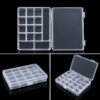 Clear Plastic 16-Compartment Organizer Box for Jewellery Making Supplies
