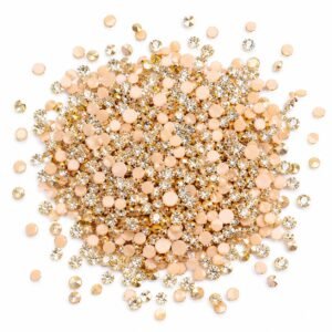 4mm Nakful Stone for Jewelry Making – Golden & Silver Color | Imitation Jewelry Raw Materials